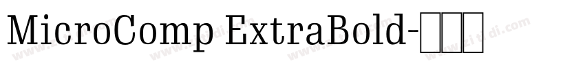 MicroComp ExtraBold字体转换
